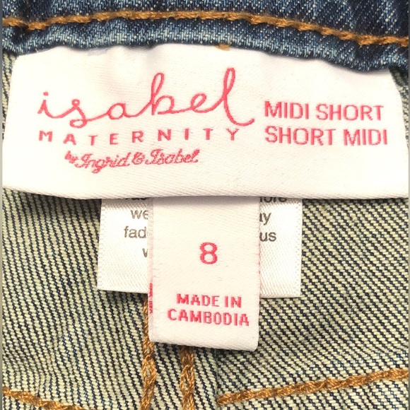 Isabel Maternity MIDI Short Denim Shorts size 8 - Picture 5 of 9